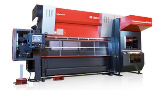 The HD-1003 ATC is a combination of a press brake and an automatic tool changer.