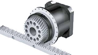 High torque motors and helical rack drive