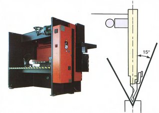 AMADA HFB press brake with large open area at the rear of the machine